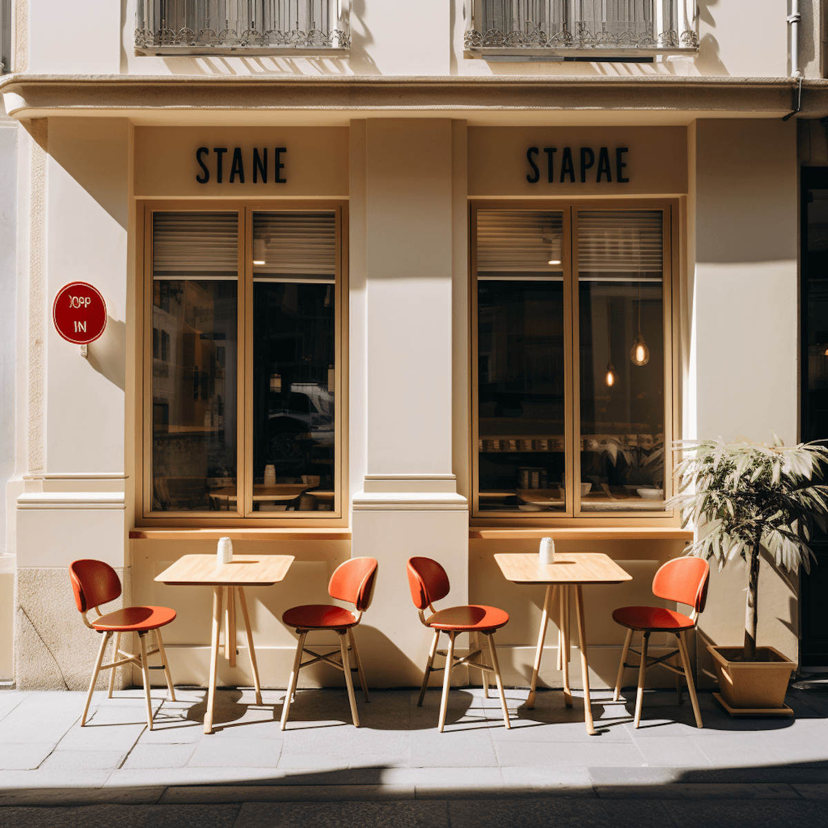 Cafetería con diseño moderno